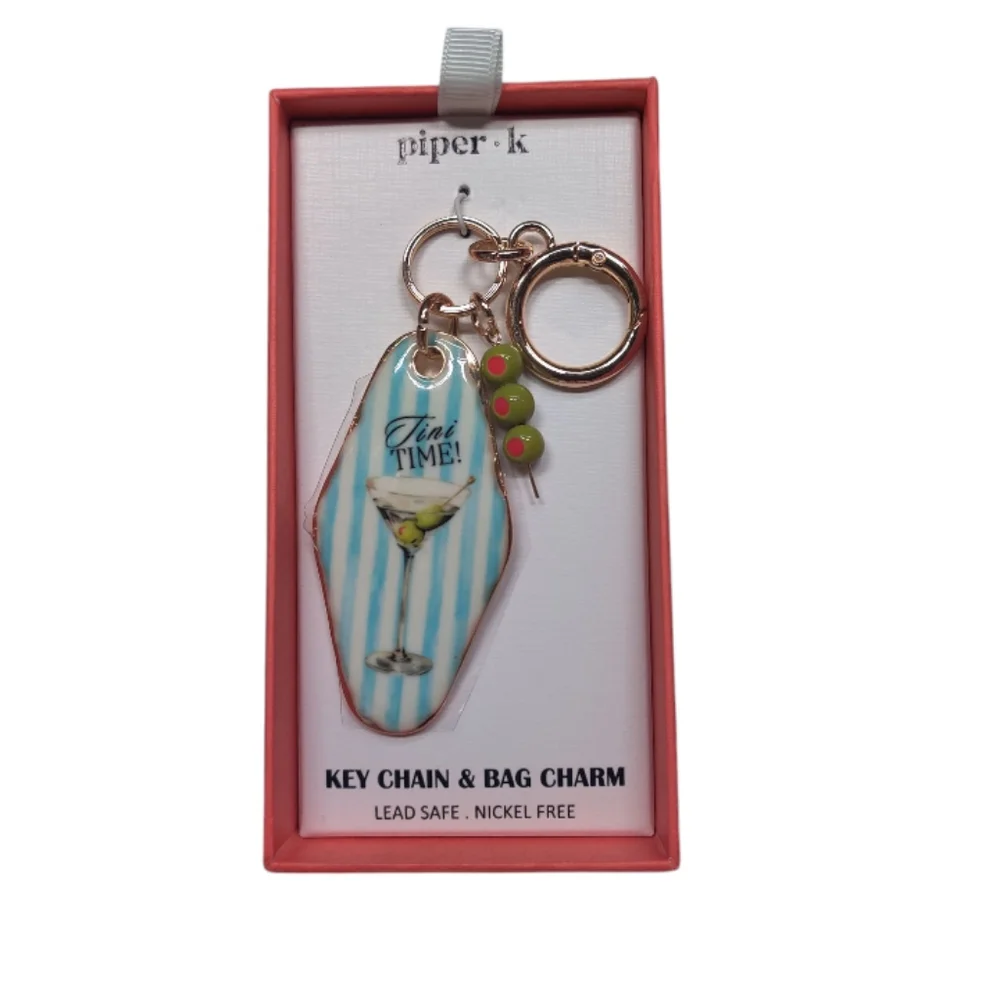 Piper K Tini Time Bag Charm Keychain